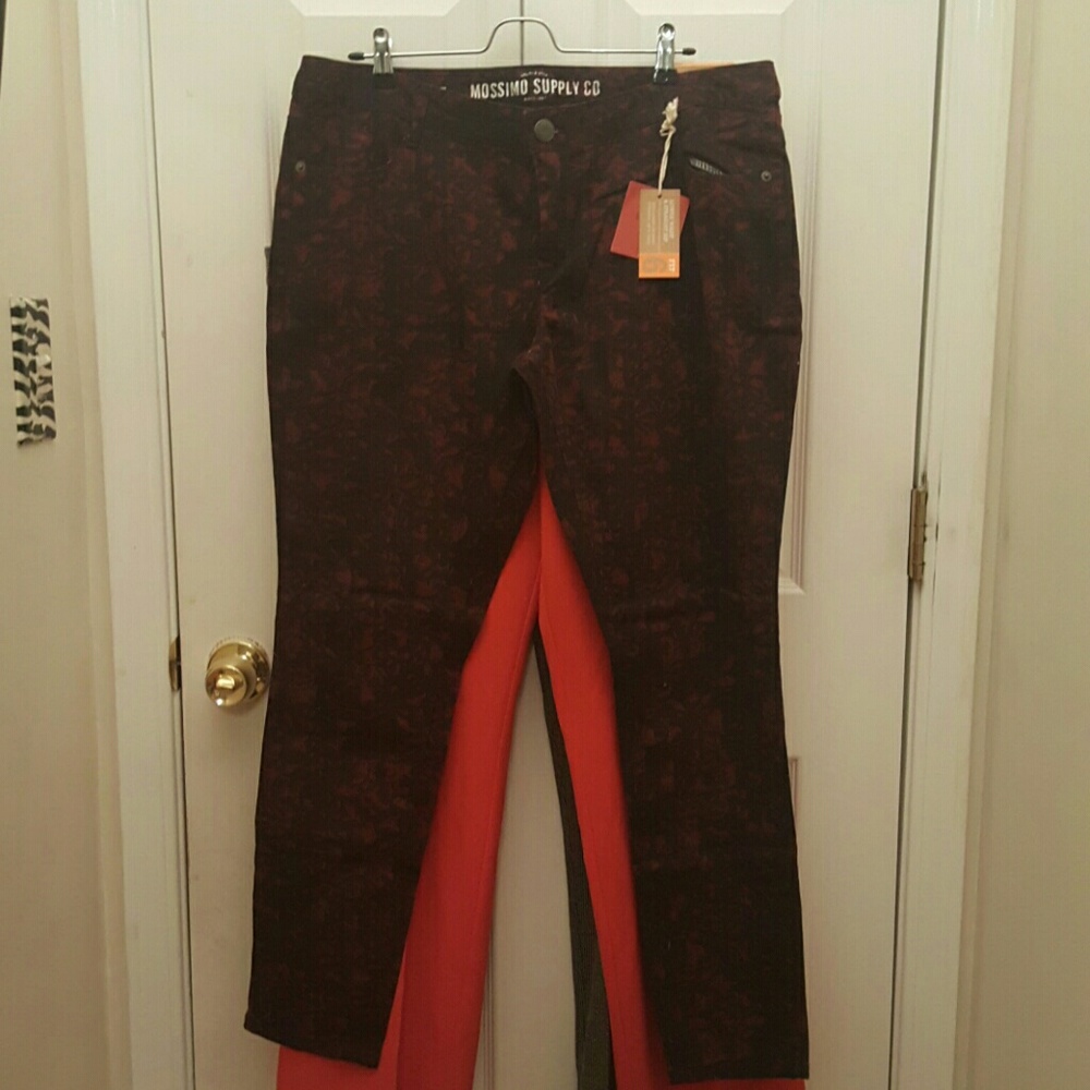 Dark Red Skinny Jeans